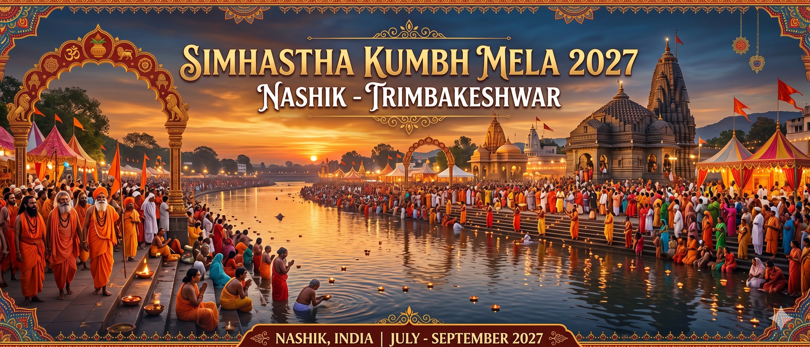 Simhastha Kumbh Mela 2027 at Nashik-Trimbakeshwar on the holy Godavari river